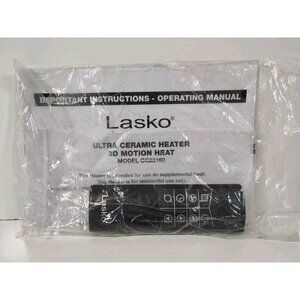 Lasko Ultra Ceramic Heater Model CC23160 Remote OEM NIP W/ Operating Manual
